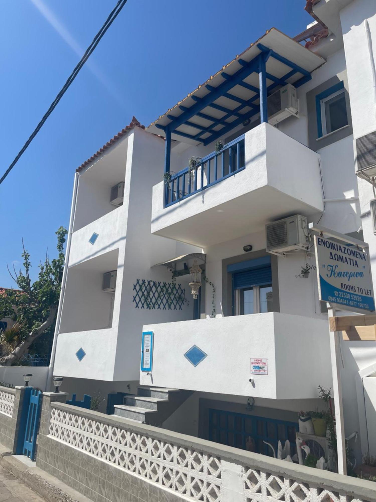 Pansion Katerina Hotel Skala Eresou Bagian luar foto